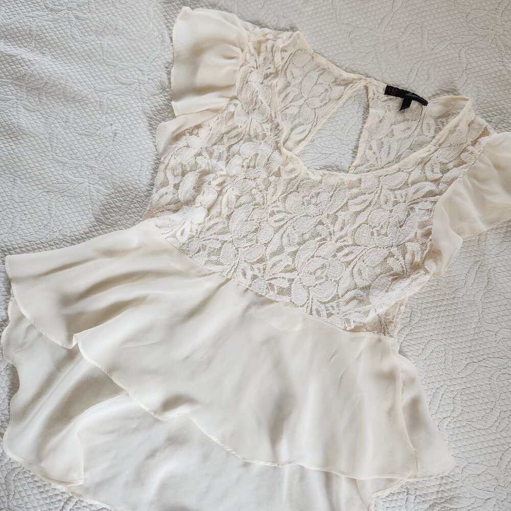 White Blouse Ivory Lace